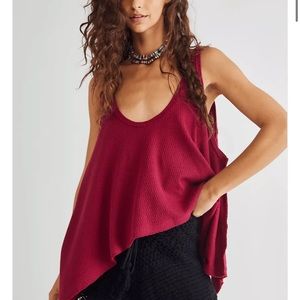 NWT Free People Sing La La Tank maroon